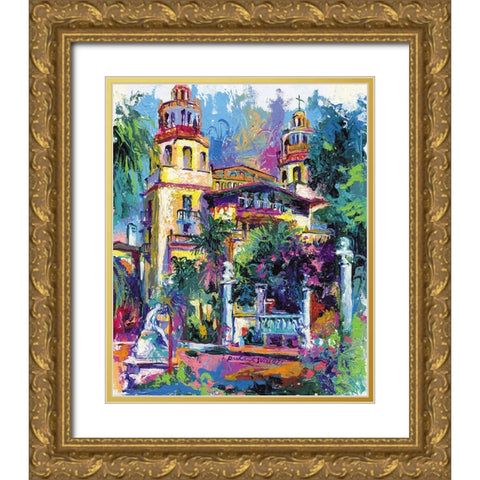 Hearst Castle Gold Ornate Wood Framed Art Print with Double Matting by Wallich, Richard