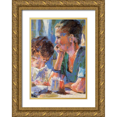 Aurora Gold Ornate Wood Framed Art Print with Double Matting by Wallich, Richard