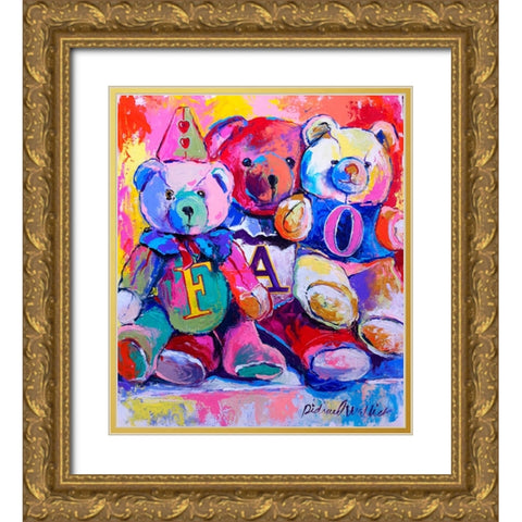 Bears Gold Ornate Wood Framed Art Print with Double Matting by Wallich, Richard