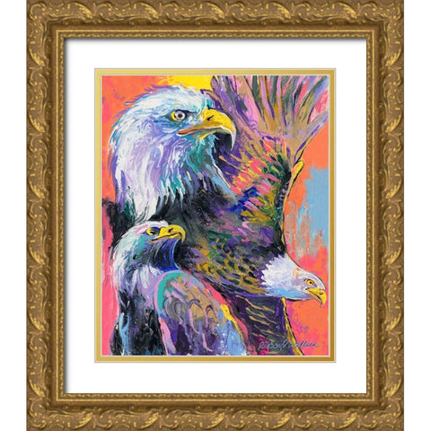 Eagle Gold Ornate Wood Framed Art Print with Double Matting by Wallich, Richard
