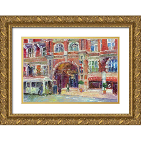 London Gold Ornate Wood Framed Art Print with Double Matting by Wallich, Richard