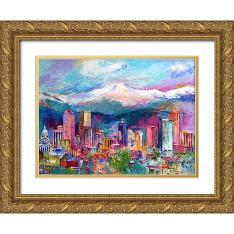 Denver Gold Ornate Wood Framed Art Print with Double Matting by Wallich, Richard