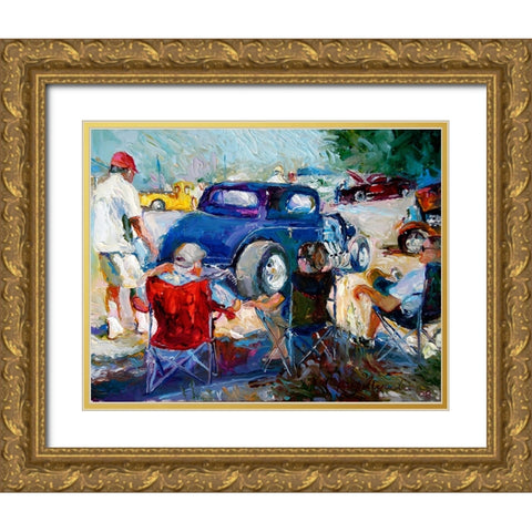 H Rods Gold Ornate Wood Framed Art Print with Double Matting by Wallich, Richard