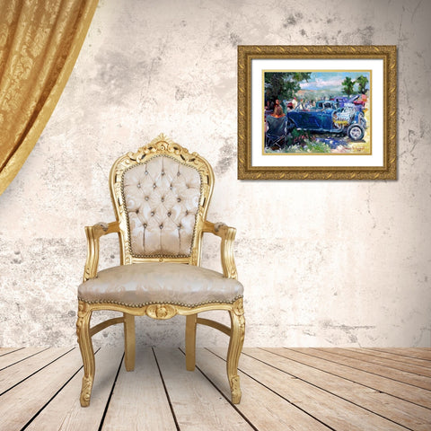 Headers Gold Ornate Wood Framed Art Print with Double Matting by Wallich, Richard