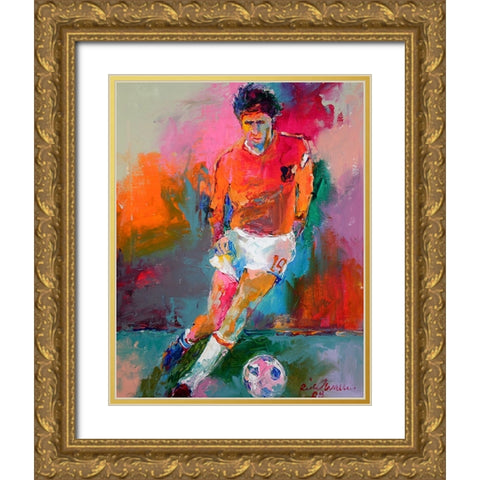 Socceer Gold Ornate Wood Framed Art Print with Double Matting by Wallich, Richard