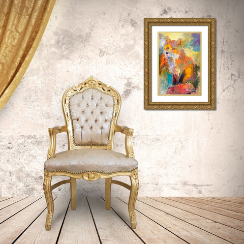 Fox Gold Ornate Wood Framed Art Print with Double Matting by Wallich, Richard