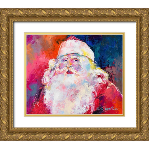 Santa Gold Ornate Wood Framed Art Print with Double Matting by Wallich, Richard