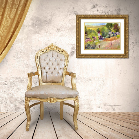 Rooney Ranch Gold Ornate Wood Framed Art Print with Double Matting by Wallich, Richard