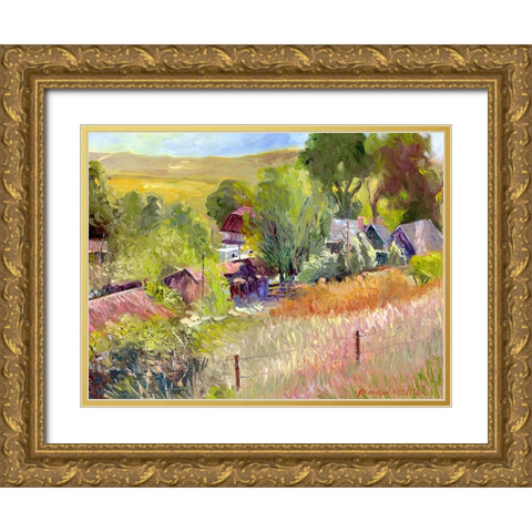 Rooney Ranch Gold Ornate Wood Framed Art Print with Double Matting by Wallich, Richard