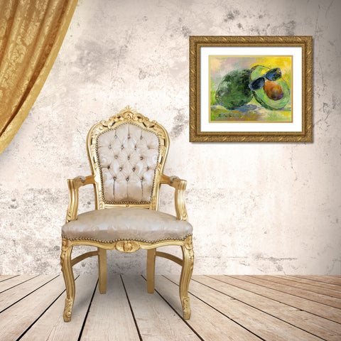 Art Avocado Gold Ornate Wood Framed Art Print with Double Matting by Wallich, Richard