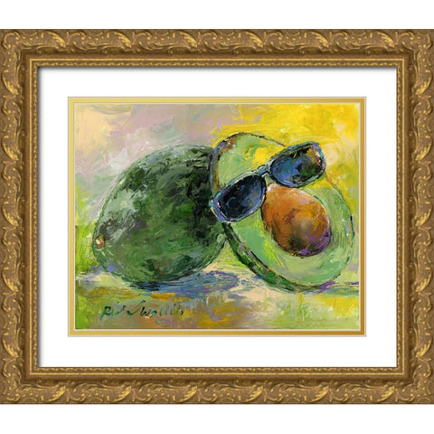 Art Avocado Gold Ornate Wood Framed Art Print with Double Matting by Wallich, Richard