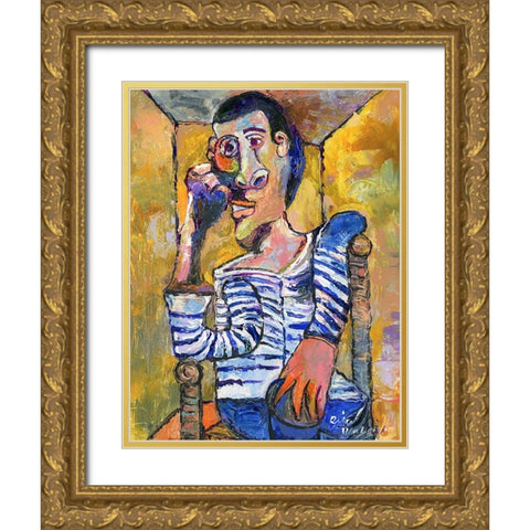 Picasso Gold Ornate Wood Framed Art Print with Double Matting by Wallich, Richard