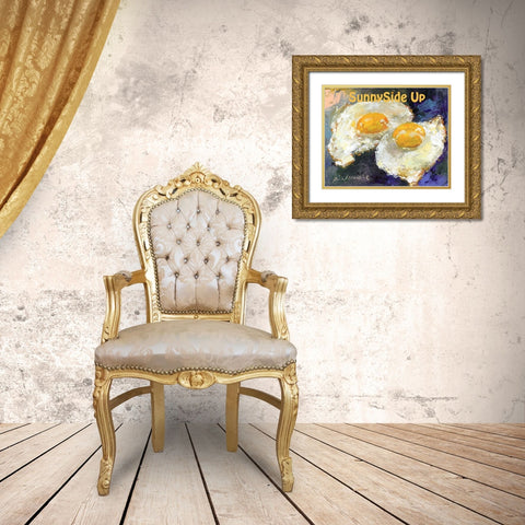 SunnySide Up Gold Ornate Wood Framed Art Print with Double Matting by Wallich, Richard