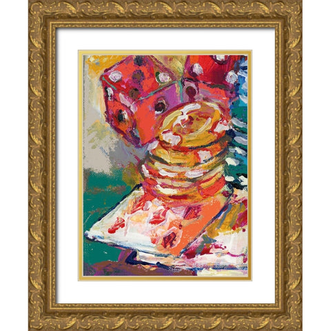 Chips 2 Gold Ornate Wood Framed Art Print with Double Matting by Wallich, Richard