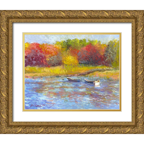 Kennibunkport Gold Ornate Wood Framed Art Print with Double Matting by Wallich, Richard