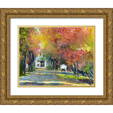 Ocean Park Gold Ornate Wood Framed Art Print with Double Matting by Wallich, Richard