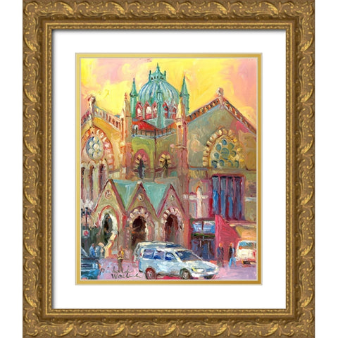 Bos_0002 Gold Ornate Wood Framed Art Print with Double Matting by Wallich, Richard