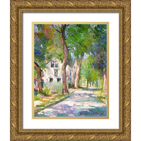 House Gold Ornate Wood Framed Art Print with Double Matting by Wallich, Richard