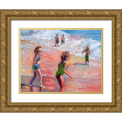 Kids 1 Gold Ornate Wood Framed Art Print with Double Matting by Wallich, Richard