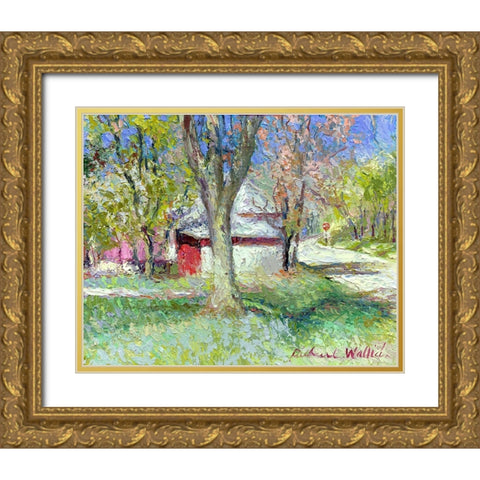 Morrison A Gold Ornate Wood Framed Art Print with Double Matting by Wallich, Richard
