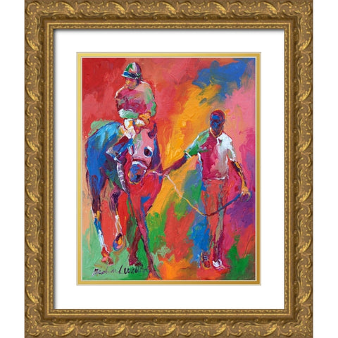 Paddock Gold Ornate Wood Framed Art Print with Double Matting by Wallich, Richard