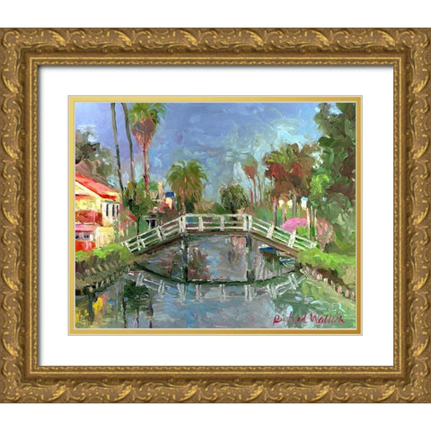 Venice CA Gold Ornate Wood Framed Art Print with Double Matting by Wallich, Richard