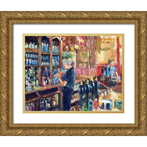 Fullers 2 Gold Ornate Wood Framed Art Print with Double Matting by Wallich, Richard