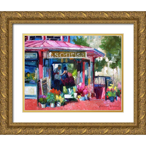 Sonrisa Gold Ornate Wood Framed Art Print with Double Matting by Wallich, Richard