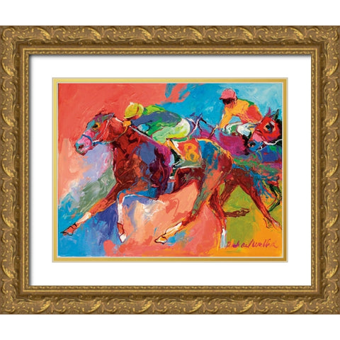 Horse 3 Gold Ornate Wood Framed Art Print with Double Matting by Wallich, Richard
