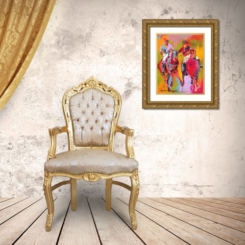 Polo Gold Ornate Wood Framed Art Print with Double Matting by Wallich, Richard