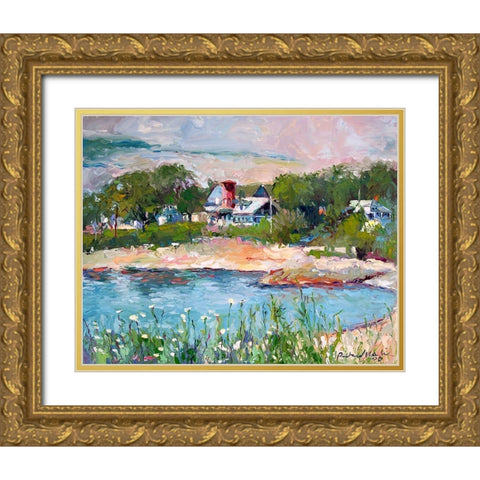 Cove Gold Ornate Wood Framed Art Print with Double Matting by Wallich, Richard