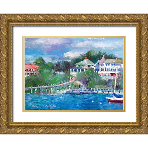 Peaks Gold Ornate Wood Framed Art Print with Double Matting by Wallich, Richard
