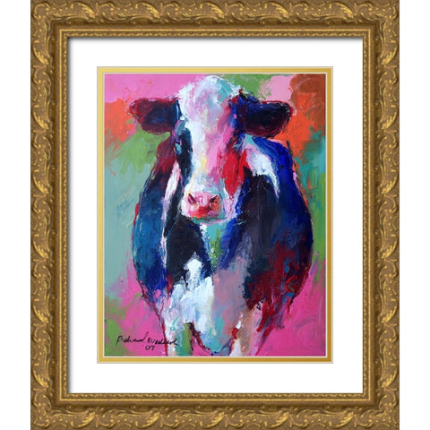 Cow Gold Ornate Wood Framed Art Print with Double Matting by Wallich, Richard