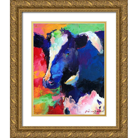 Cow 1 Gold Ornate Wood Framed Art Print with Double Matting by Wallich, Richard