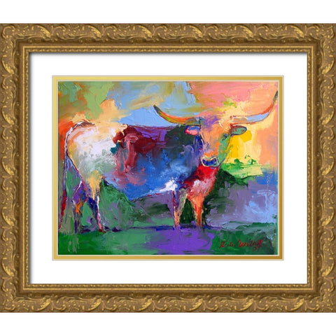 Bull Gold Ornate Wood Framed Art Print with Double Matting by Wallich, Richard