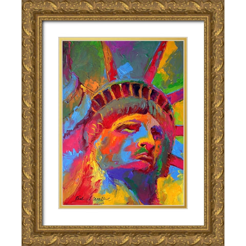 Liberty 1 Gold Ornate Wood Framed Art Print with Double Matting by Wallich, Richard
