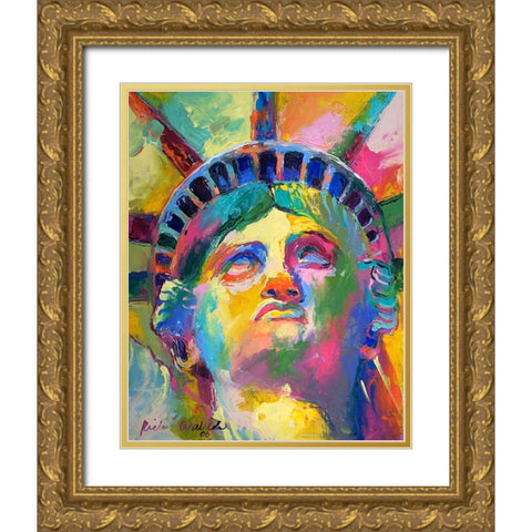 Liberty 2 Gold Ornate Wood Framed Art Print with Double Matting by Wallich, Richard