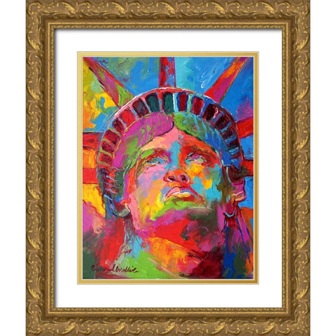 Liberty 4 Gold Ornate Wood Framed Art Print with Double Matting by Wallich, Richard