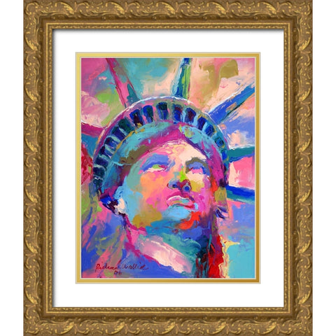 Liberty 5 Gold Ornate Wood Framed Art Print with Double Matting by Wallich, Richard