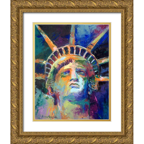 Statue Gold Ornate Wood Framed Art Print with Double Matting by Wallich, Richard