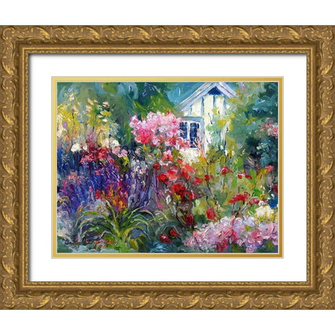 Cottage Gold Ornate Wood Framed Art Print with Double Matting by Wallich, Richard