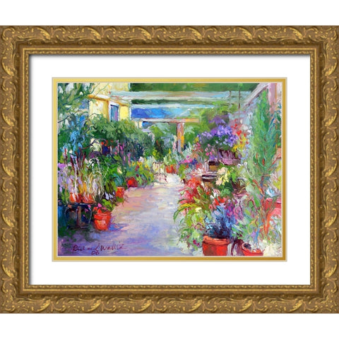 Flower Gold Ornate Wood Framed Art Print with Double Matting by Wallich, Richard