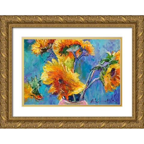 Sun11 Gold Ornate Wood Framed Art Print with Double Matting by Wallich, Richard