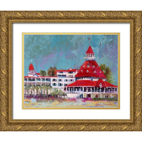 Delaware Gold Ornate Wood Framed Art Print with Double Matting by Wallich, Richard