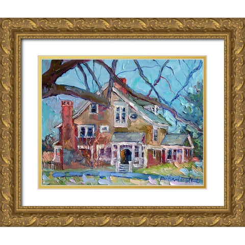 Jamestown Gold Ornate Wood Framed Art Print with Double Matting by Wallich, Richard