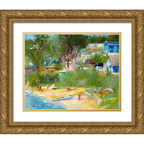 Kayak Gold Ornate Wood Framed Art Print with Double Matting by Wallich, Richard