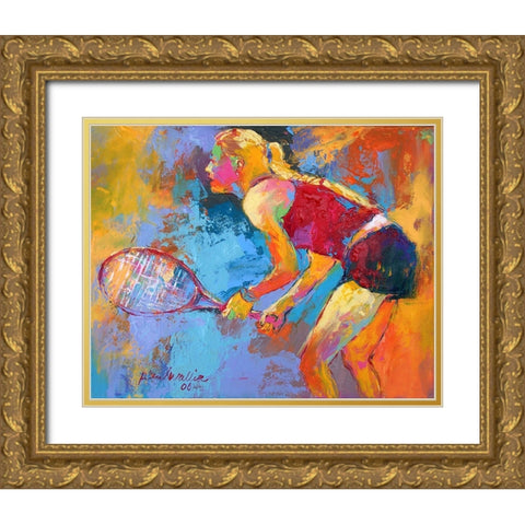 Tennis Gold Ornate Wood Framed Art Print with Double Matting by Wallich, Richard