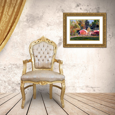 Disk Gold Ornate Wood Framed Art Print with Double Matting by Wallich, Richard