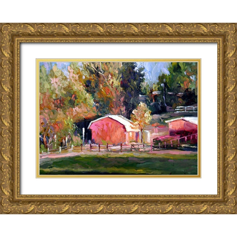 Disk Gold Ornate Wood Framed Art Print with Double Matting by Wallich, Richard
