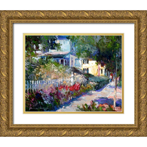 Yellow Gold Ornate Wood Framed Art Print with Double Matting by Wallich, Richard